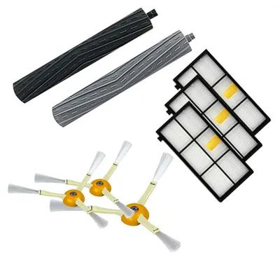 Produktbild von Bürstenextraktionsset + 3 HEPA-Filter + 3 Seitenbürsten für iRobot Roomba 800 Serie