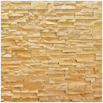 Produktbild von Wallario Premium Glasbild, freischwebende Optik, kräftige Farben, Größe 50 x 50 cm Motiv Steinwand gelb-orange