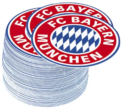 Produktbild von Bierdeckel FC Bayern Emblem - 50 Stück.