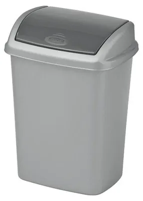 Produktbild von Abfalleimer Curver® DOMINIK 10 Lit., silber/graphit