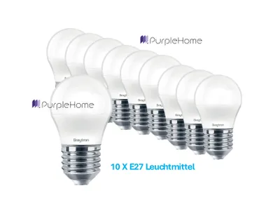 Produktbild von 10 X Braytron LED E27 G45 Tropfenform Leuchtmittel 5W Kugel Lampe Birne 450 Lumen 4000K Neutralweiß