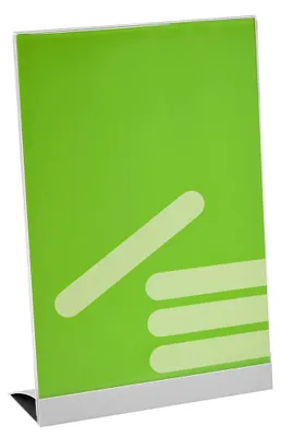 Produktbild von Werbeaufsteller DIN A4 Hoch – stabiler Aluminiumfuß Tischaufsteller Speisekartenhalter Zeigis®