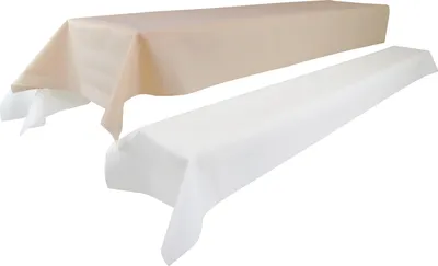 Produktbild von Sensalux abwaschbare Tischdecke, 1,18m x 2,5m, Creme, inkl. 2 weiße Bankauflagen