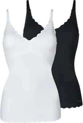 Produktbild von 2er Pack Damen Spaghettishirt herausnehmbare Pads Micro Essentials von der Marke Skiny 40