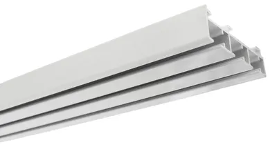 Produktbild von Gardinia Flächenvorhangschiene 3-läufig, Vorhangschiene für Wand- oder Deckenmon