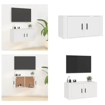 Produktbild von vidaXL TV Wandschrank Weiß 80x34,5x40 cm - TV-Wandschrank - TV-Wandschränke - TV-Schrank - TV-Konsole