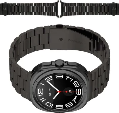 Produktbild von Bizon Strap Watch Aura Samsung Galaxy Watch Ultra 47 mm schwarz