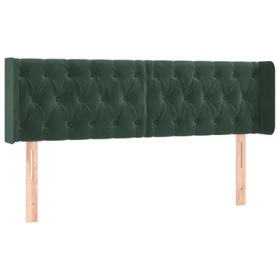 Immagine prodotto di vidaXL Testiera con orecchie verde scuro 163x16x78/88 cm in velluto