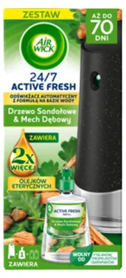 Produktbild von Air Wick Lufterfrischer Active Fresh, Duft: Sandelholz und Eichenmoos, Set, 228 ml