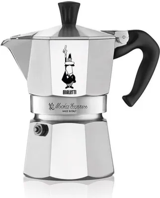 Produktbild von Bialetti Moka Express, Mokka-Kanne, 0,23 l, Aluminium, Aluminium, 4 Tassen, Moka Express