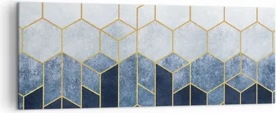 Produktbild von Bild auf Leinwand - Leinwandbild - Einteilig - Abstraktion Figuren Geometrisch - 140x50cm - Wand Bild - Wanddeko - Wandbilder - Leinwanddruck - Bilder - Wanddekoration - Leinwand bilder AB140x50-5135