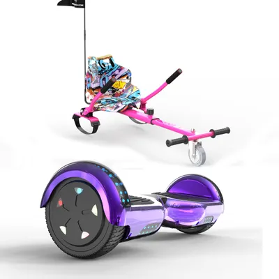 Produktbild von RCB 6,5" Hoverboard ,Hoverboard Kinder mit Go-Kart,Offroad-Hoverboards mit Bluetooth LED Geschenk für Kinder Erwachsene