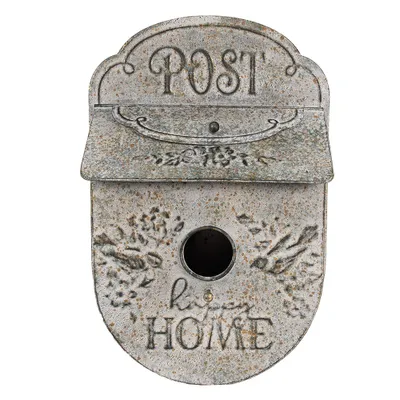 Produktbild von Clayre & Eef Briefkasten / Vogelhaus 27x11x41 cm Grau Metall