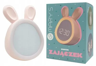 Obrázok produktu pre Ružový zajačik budík pre deti a dospelých