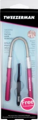 Produktbild von TWEEZERMAN Gesichtshaarentferner Smooth Finish, Inklusive Pinzette Blau