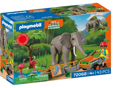 Immagine prodotto di PLAYMOBIL Elefante con guardiano dello zoo