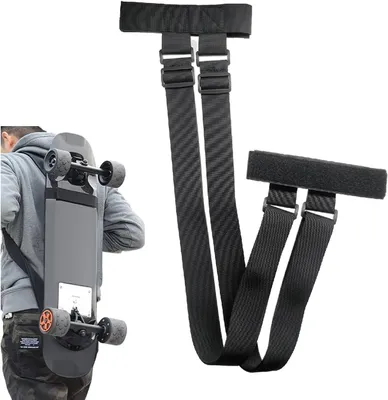 Obrázok produktu pre Skateboard Popruh, Skateboard Taška, Nastaviteľný Popruh, Čierna, Pre Cestovateľov