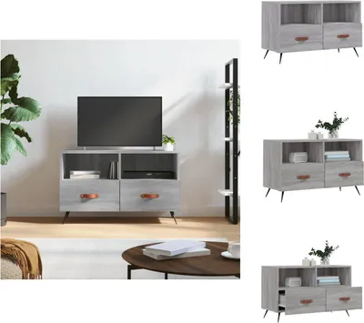 Image de vidaXL Armoire TV Gris Sonoma 80x36x50 cm Bois composite - Meuble TV