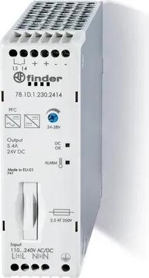 Image de Finder 78.1D.1.230.2415 Bloc d'alimentation pour rail DIN 24 V/DC 5.4 A 130 W (78.1D.1.230.2415)
