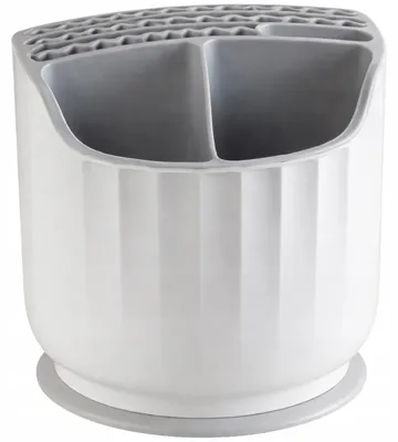 Produktbild von EDIBAZZAR | Besteckkasten, Abtropfschale, Küchenutensilienbehälter, weiß