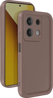 Image de Avizar, Housse pour Xiaomi Redmi Note 13 Soft Touch Bords renforcés, Marron