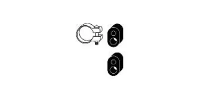 Produktbild von HJS Montagesatz Schalldämpfer 82 14 9053 für OPEL Astra H Caravan (A04)