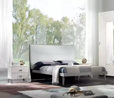 Produktbild von Schlafzimmer Set  Bett 2x Nachttische Kommode 6tlg.Design Luxus neu