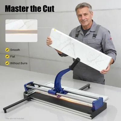 Imagen del producto de Cortadora de baldosas manual de 60 cm/80 cm con sistema de posicionamiento por infrarrojos y doble guía