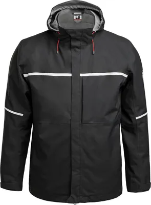 Produktbild von Qualitex  - Hardshelljacke mit PrimaLoft®-Wattierung | Winterjacke mit Kapuze - in Farbe: schwarz - Herren: XL