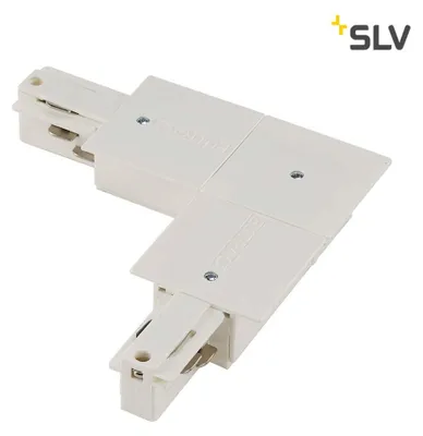 Produktbild von SLV 1001537 EUTRAC L-Verbinder für 3-Phasen Einbauschiene verkehrsweiss Erde innen