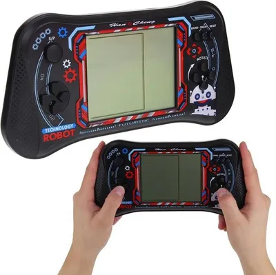 Obrázok produktu pre Elektronická arkádová hračka pre deti – konzola Tetris so zvukom – čierna