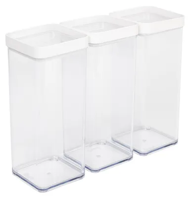 Produktbild von Rotho 3er-Set Vorratsdosen 1,5 l mit Deckel Fera - Lebensmittelbehälter mit Silikondichtungsring - Frischhaltedose in verschiedenen Grössen - Vorratsbehälter Dose