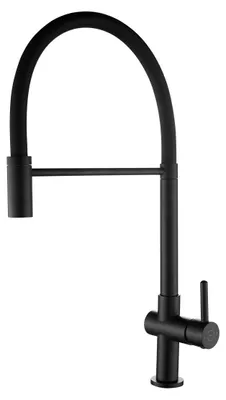 Productafbeelding van Keukenmengkraan met flexibele uitloop, zwart, Gastro BL-4400-GT, Aquanello
