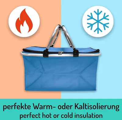 Produktbild von Thermo e-Best Einkaufskorb mit Tragegriffen Hellblau