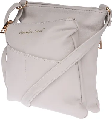 Produktbild von Damen Schultertasche Umhängetasche Freizeittasche Handtasche aus butterweichem PolyurethanTasche Hellgrau