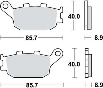 Zdjęcie produktu dla Klocki Hamulcowe Tył Moto (Sinter Street) Suzuki Gsx-S 1000 F, Fa (15-16) Honda Vtx 1300 S (03-08)