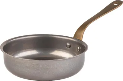 Produktbild von APS 40783 Serviertopf / Stielkasserolle VINTARA, Edelstahl, Ø 14 cm, Höhe 4 cm, 0,4 Liter, Antik-Edelstahl-Look