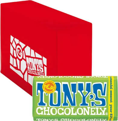 Produktbild von Tony's Chocolonely - Schokolade Tony Chocolonely Pure Mandel Meersalz | Stück A 180 Gramm | 15 Stücke