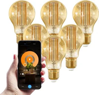 Produktbild von hoftronic Smart E27 LED-Glühlampe 7W 806lm A60 bernsteinfarben dimmbar