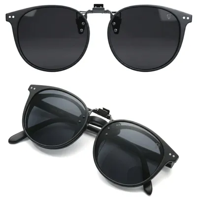 Produktbild von CREYESTAL Polarisiert Sonnenbrillen Aufsatz Brille, Sonnenbrille Clip, Anhebbar und Ultraleicht, Herren, Damen 100% UV400