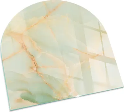 Produktbild von Abstraktes Marmormuster – Glasbodenplatte für – Kaminofen – Kaminplatte Glas – Schutzglas – Funkenschutzplatte –Glasbodenplatte Feuerfeste – Hitzeschutzplatte – Bodenschutz aus Glas – 100x100 cm