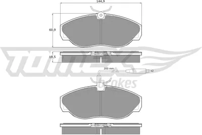 Produktbild von TOMEX brakes Bremsbeläge Satz Vorne Bremsklötze für FIAT DUCATO Pritsche/Fahrgestell (230) TX 11-72