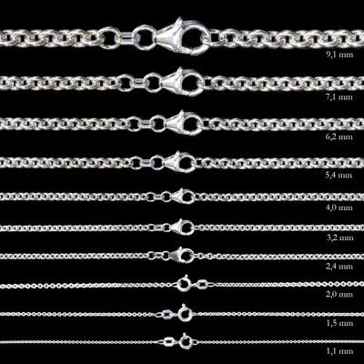 Produktbild von Silberkette Ankerkette Länge 55cm - Breite 9,1mm - 925 Silber