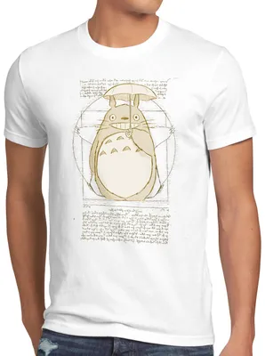 Produktbild von style3 Vitruvianischer Totoro Herren T-Shirt neko nachbar tonari no