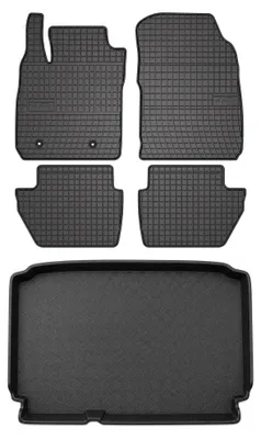 Produktbild von Gummimatten + Kofferraumwanne für Ford EcoSport MK2 2019- – Schwarz, passgenau – Wielganizator SolidPRO