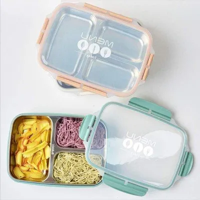Image de Grande boîte à lunch en acier inoxydable pour filles