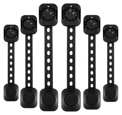 Produktbild von Ricokids 798202 Schranköffnungssicherung, 6 Stück, schwarz
