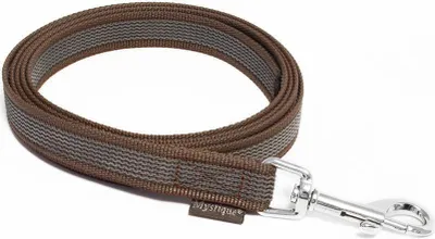 Produktbild von Mystique® Gummierte Leine 20mm ohne Handschlaufe Standard Karabiner braun 3m