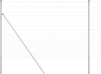 Image de vidaXL Clôture en fil d'acier galvanisé, soudée, 25 x 1,6 m