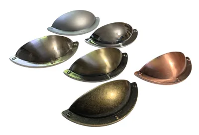 Immagine prodotto di Set di 6 maniglie in metallo per armadi e cassetti (colore 4: cromo)